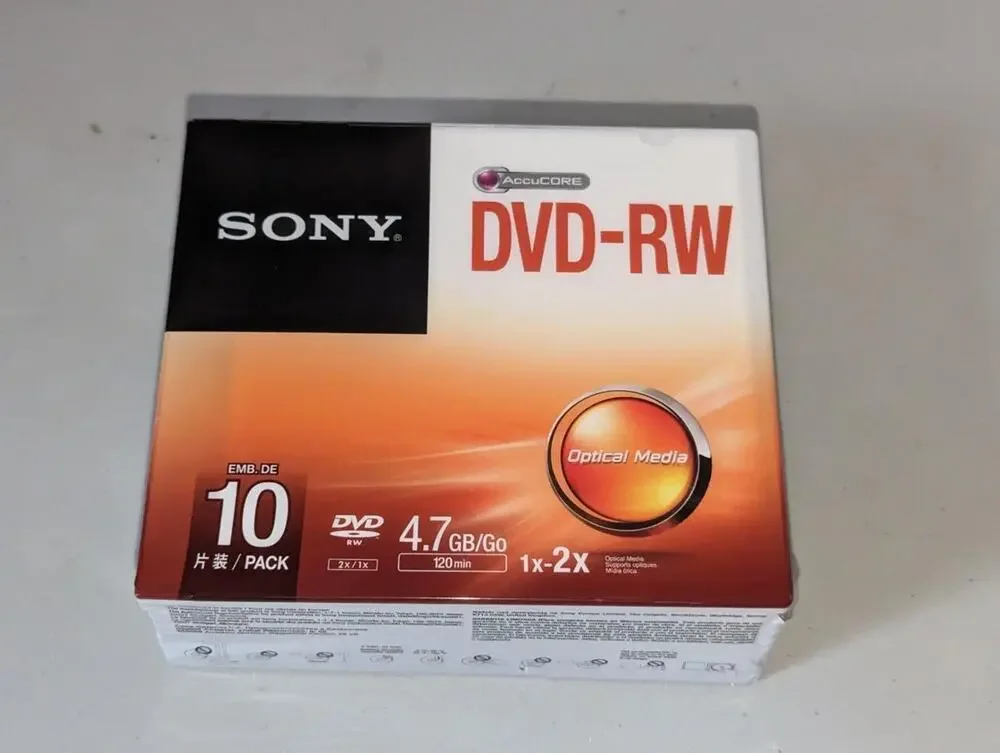 Sony DVD-RW Disc 10 Pack 10DMW47R2 4.7 GB 120 Min NEW -1023